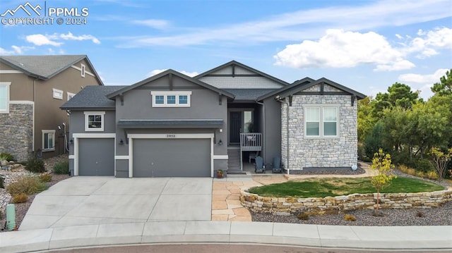 view of front of house featuring a garage