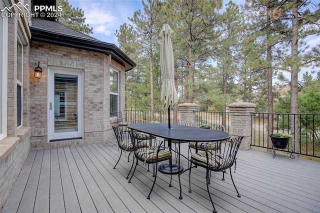 view of wooden deck