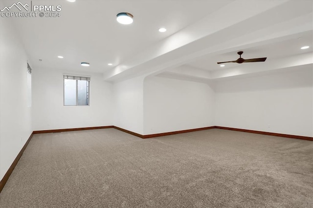 2933 Cathedral Park Vw, Colorado Springs, CO 80904 - carpeted spare room with baseboards, recessed lighting, and ceiling fan