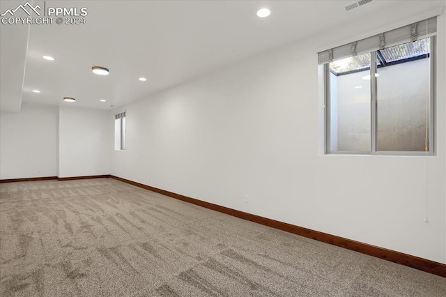 2933 Cathedral Park Vw, Colorado Springs, CO 80904 - spare room featuring carpet, baseboards, and recessed lighting