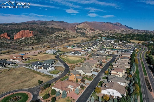 2933 Cathedral Park Vw, Colorado Springs, CO 80904 - aerial view of property's location with nearby suburban area and mountains