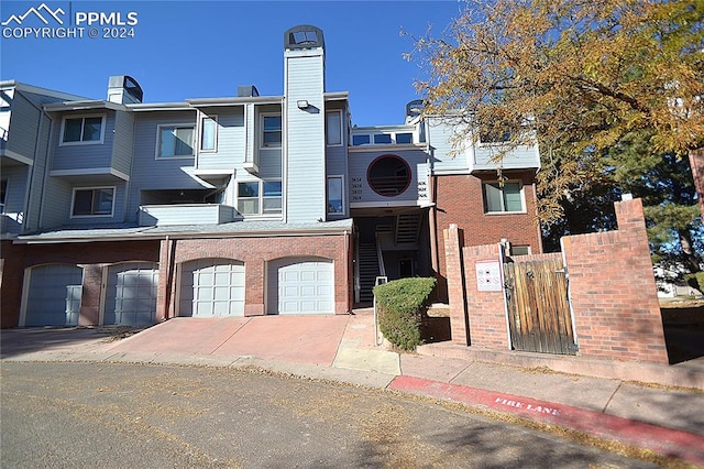 view of property featuring a garage