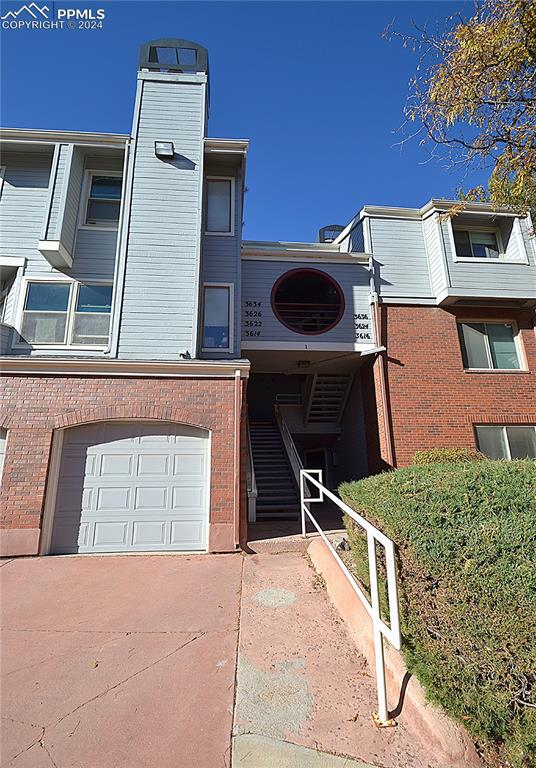 view of property with a garage