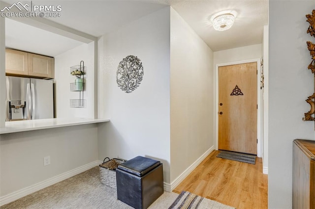 foyer entrance featuring light hardwood / wood-style flooring