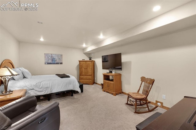 view of carpeted bedroom