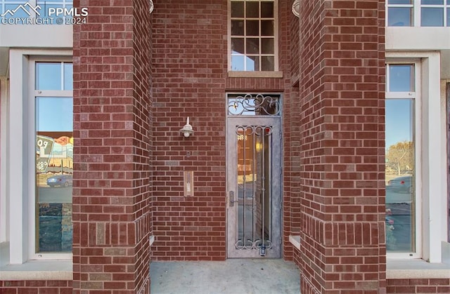 view of doorway to property