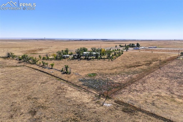 aerial view featuring a rural view