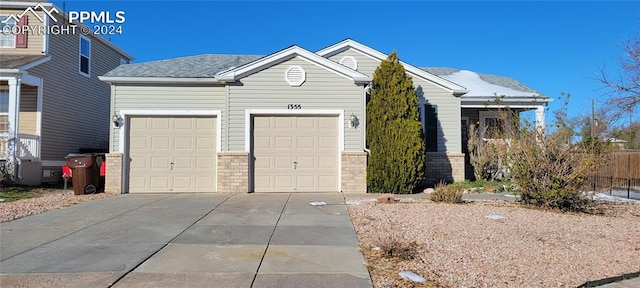 view of front of house featuring a garage