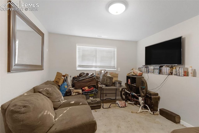 view of carpeted living room