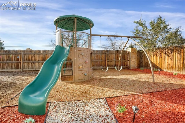 view of jungle gym