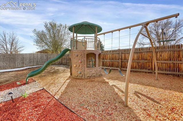 view of jungle gym