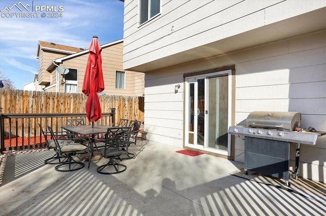 view of patio / terrace featuring grilling area