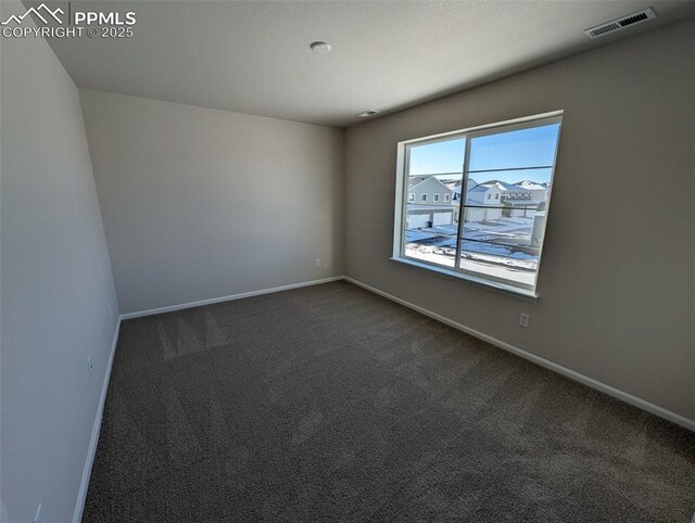 view of carpeted spare room