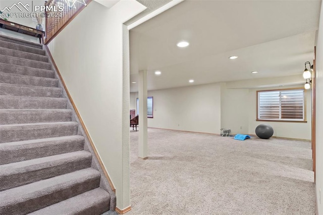 interior space with carpet floors