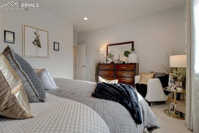 view of carpeted bedroom