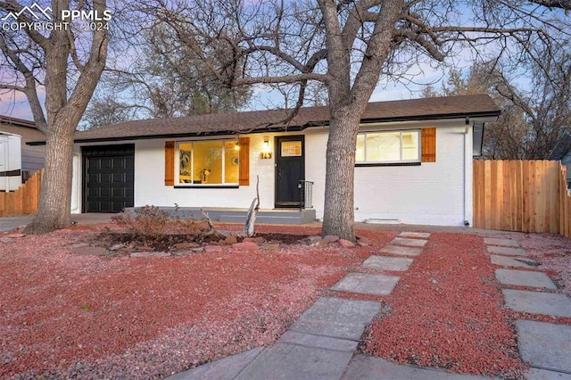 ranch-style house with a garage