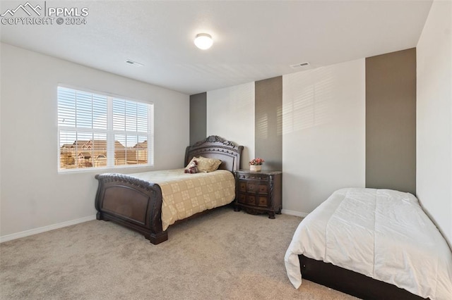 view of carpeted bedroom