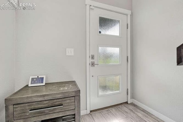 entryway featuring light wood-type flooring