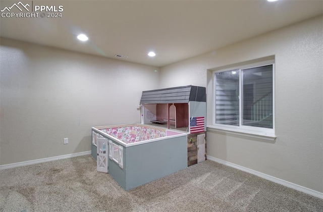 view of carpeted bedroom