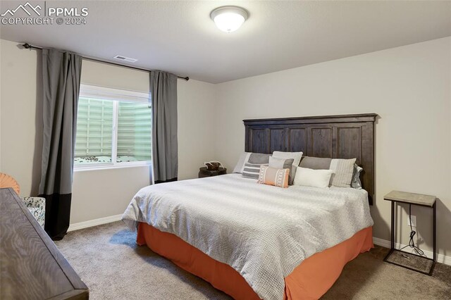 view of carpeted bedroom