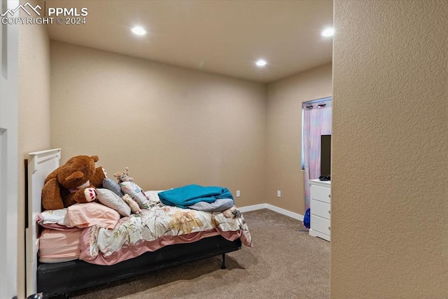 view of carpeted bedroom