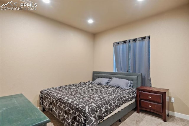 view of carpeted bedroom