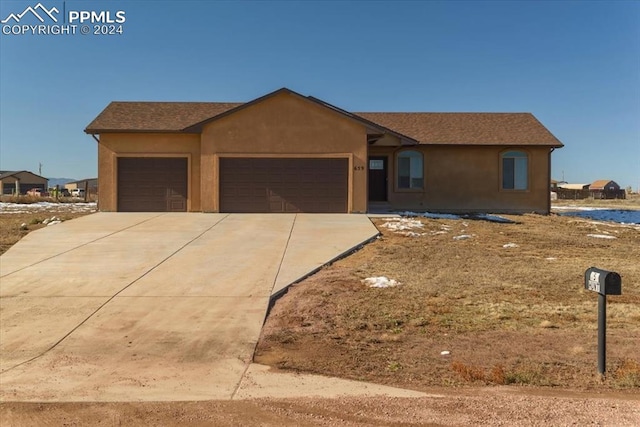 view of front facade with a garage