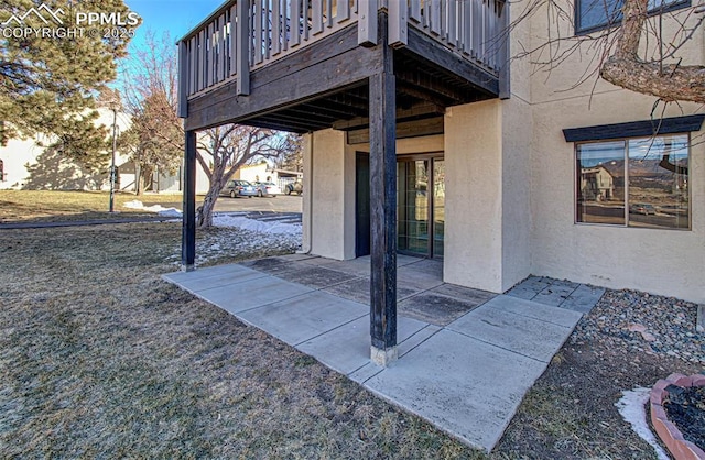 view of patio / terrace with a balcony