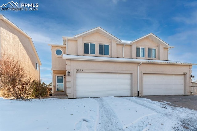 view of property with a garage