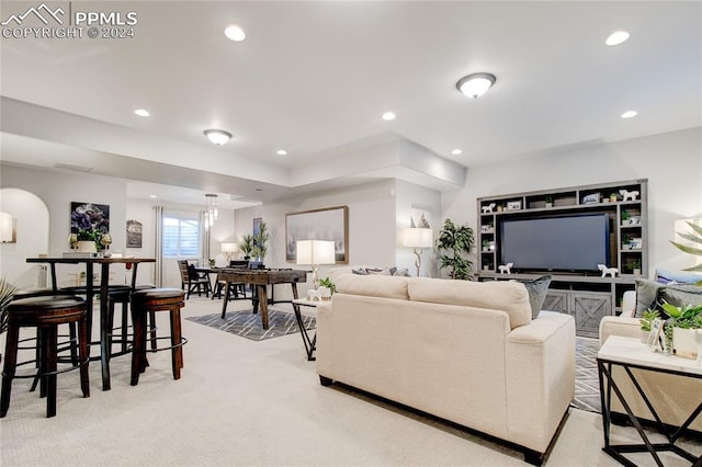 view of carpeted living room