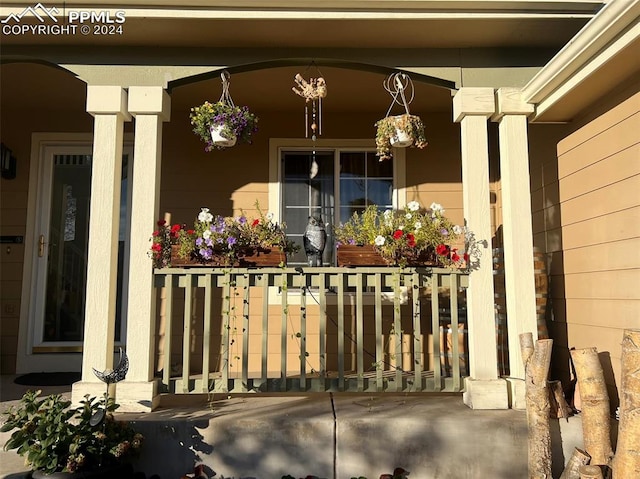 exterior space with a porch