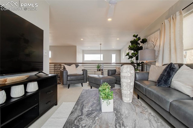 view of carpeted living room