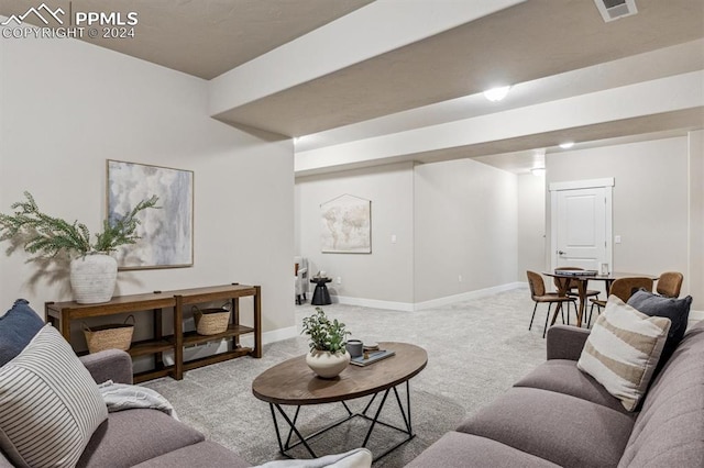 view of carpeted living room