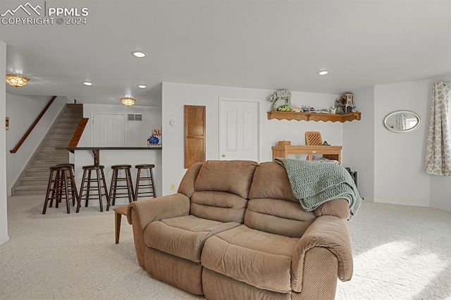 view of carpeted living room