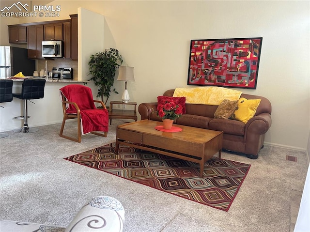 view of carpeted living room