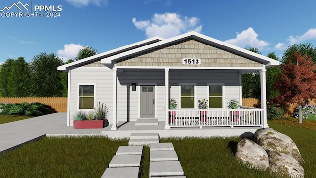 view of front of home with a porch