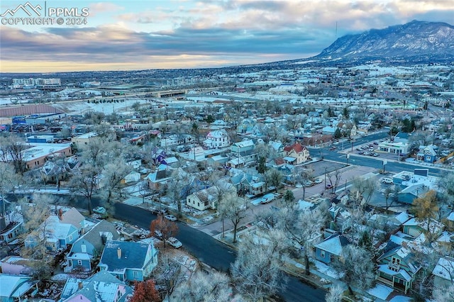 3 S 8th St, Colorado Springs, CO 80905 - aerial view at dusk of a mountain view