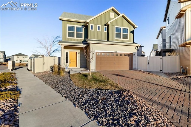 view of front of house featuring a garage