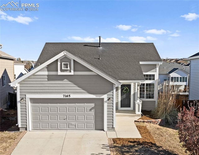 view of front of house featuring a garage