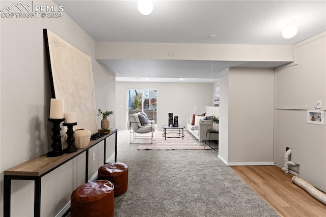 living room featuring light hardwood / wood-style floors