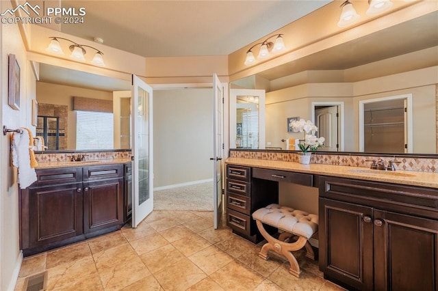 bathroom with vanity