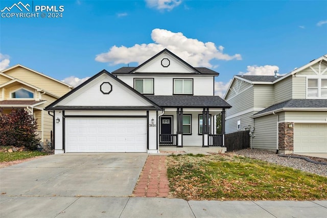 front of property featuring covered porch