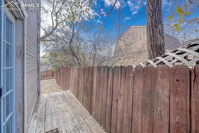 view of wooden deck