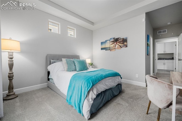 view of carpeted bedroom