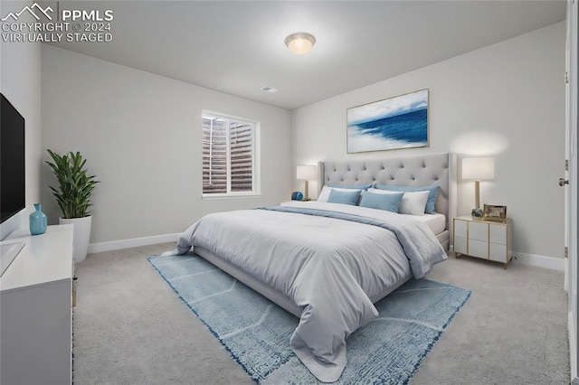 view of carpeted bedroom