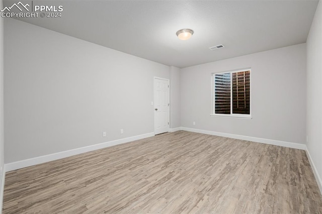 empty room featuring light wood-type flooring