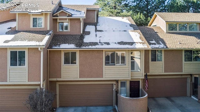 view of property with a garage