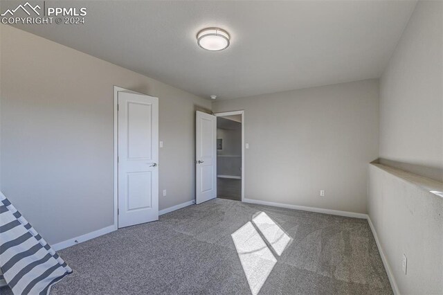 unfurnished bedroom with carpet flooring