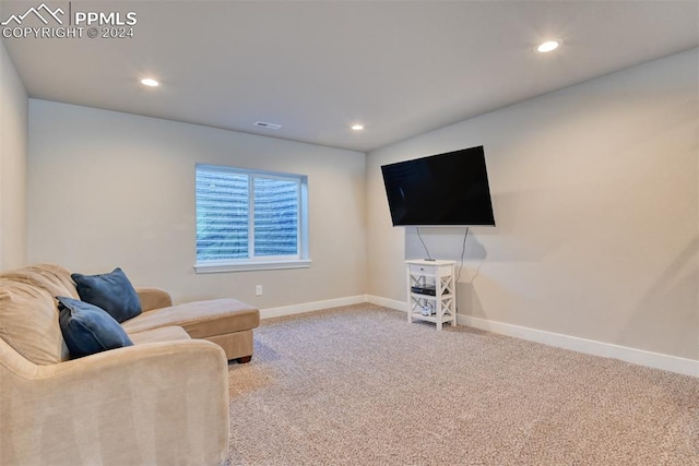 view of carpeted living room