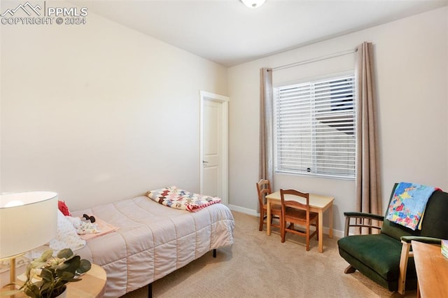 view of carpeted bedroom